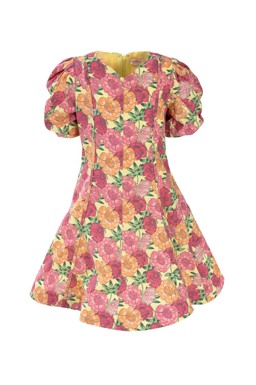 Mini Leah Dress in Pink Floral