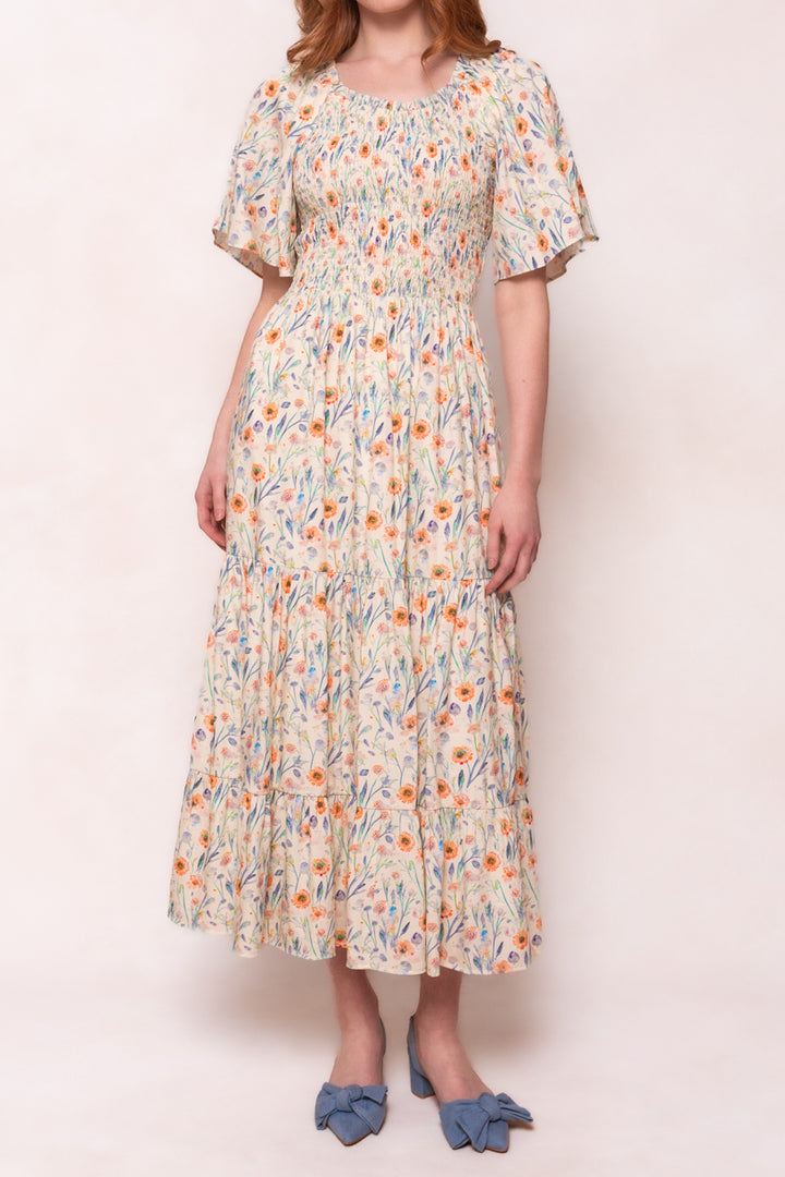 Eva Dress in Cream Floral