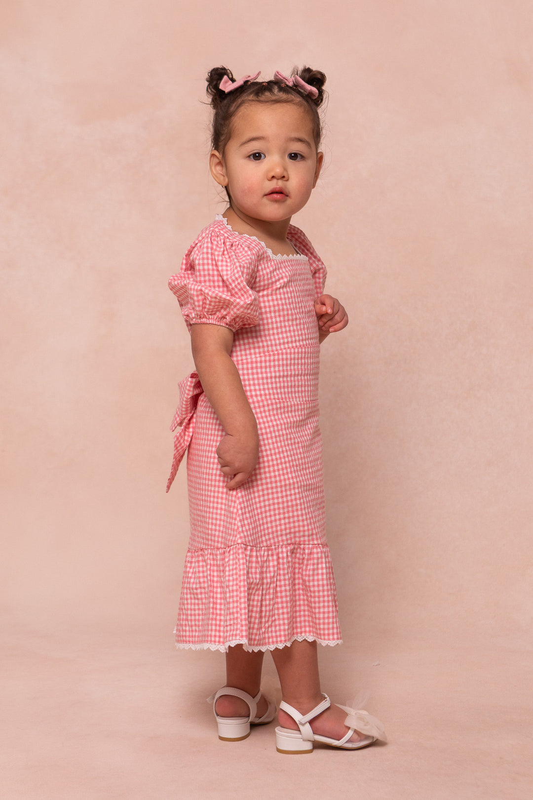 Mini Hannah Dress in Pink Gingham