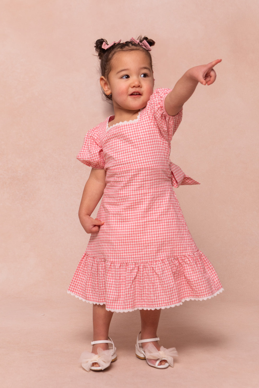 Mini Hannah Dress in Pink Gingham