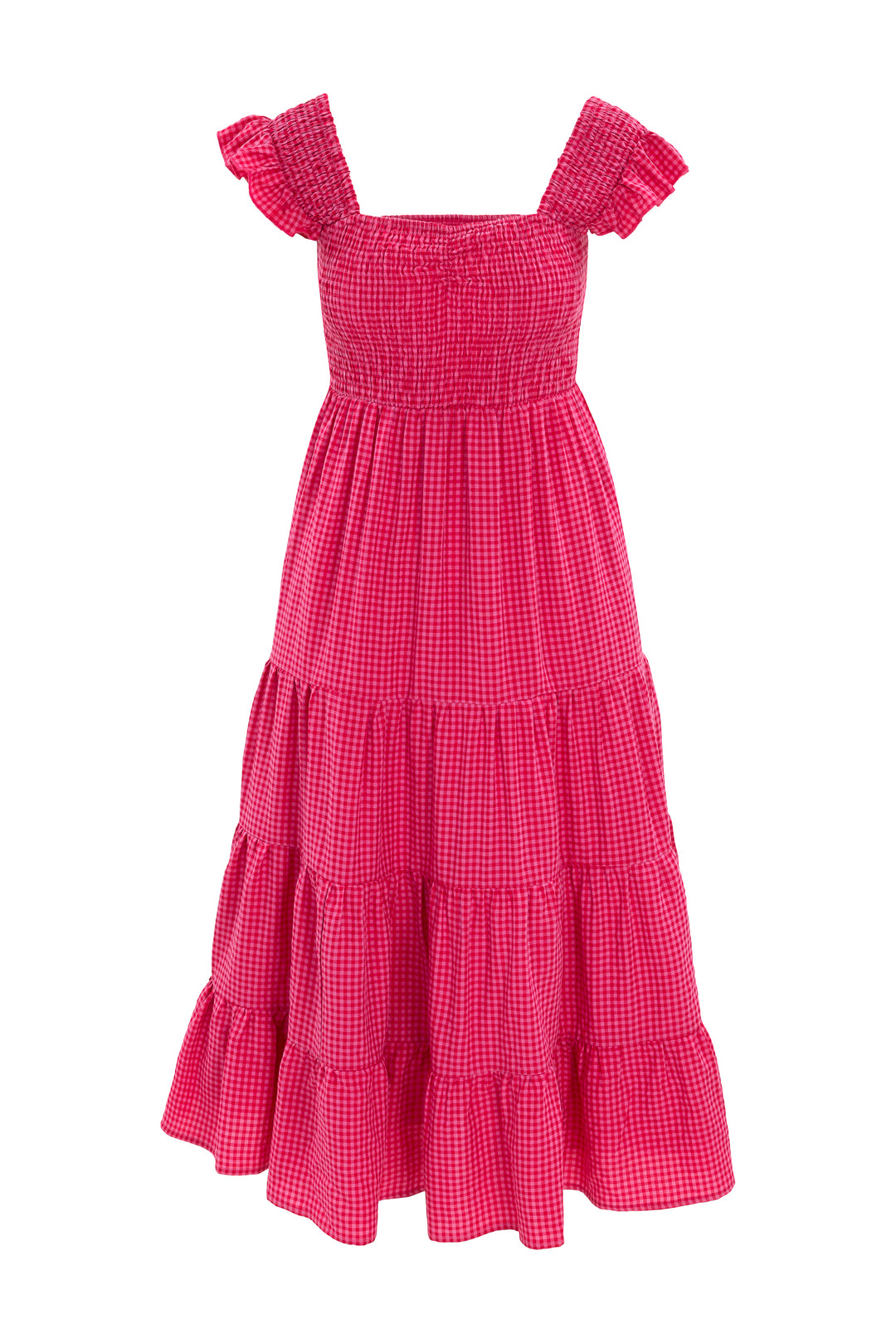 Hailey Dress in Pink Gingham