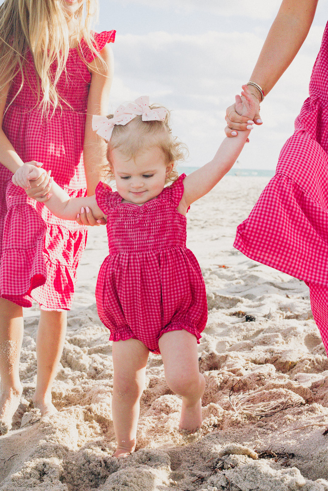 Baby Hailey Romper in Pink Gingham