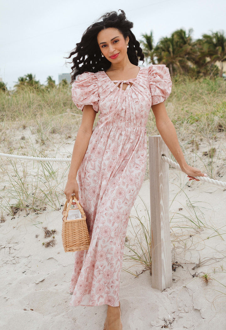 Jeanette Dress in Pink Floral