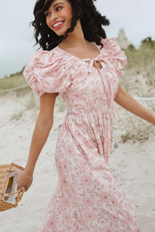 Jeanette Dress in Pink Floral