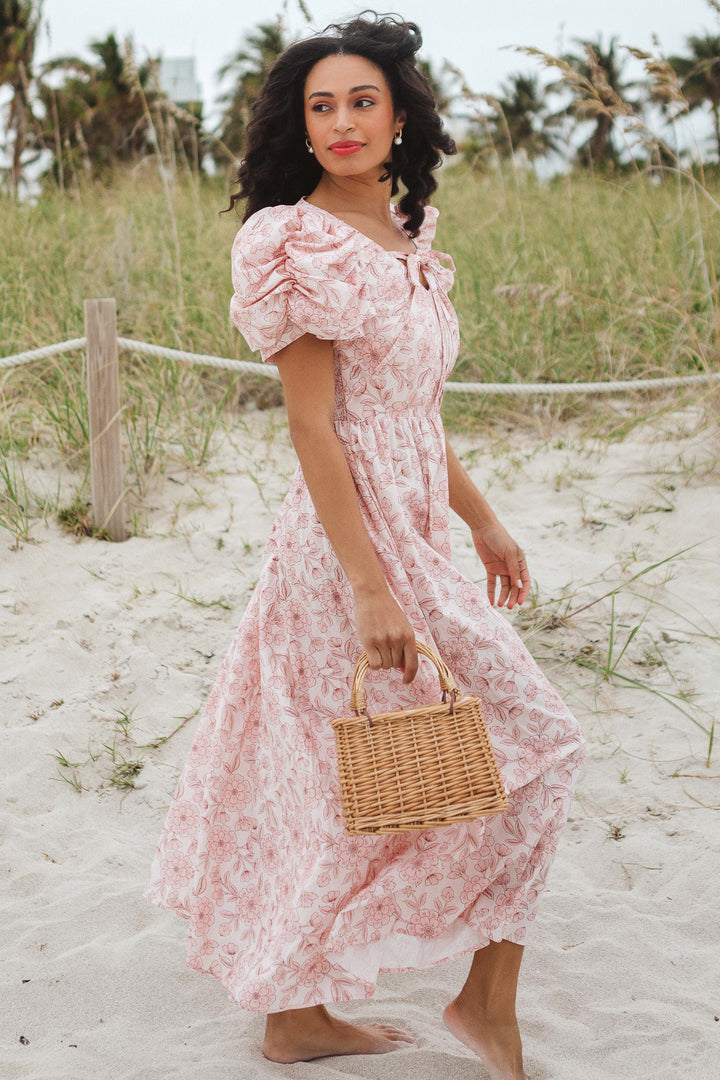 Jeanette Dress in Pink Floral