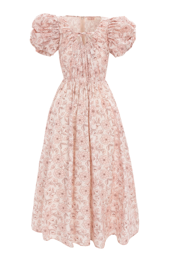 Jeanette Dress in Pink Floral