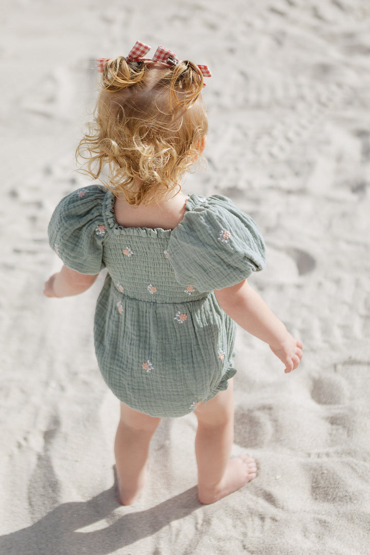 Baby Serendipity Romper in Blue Floral