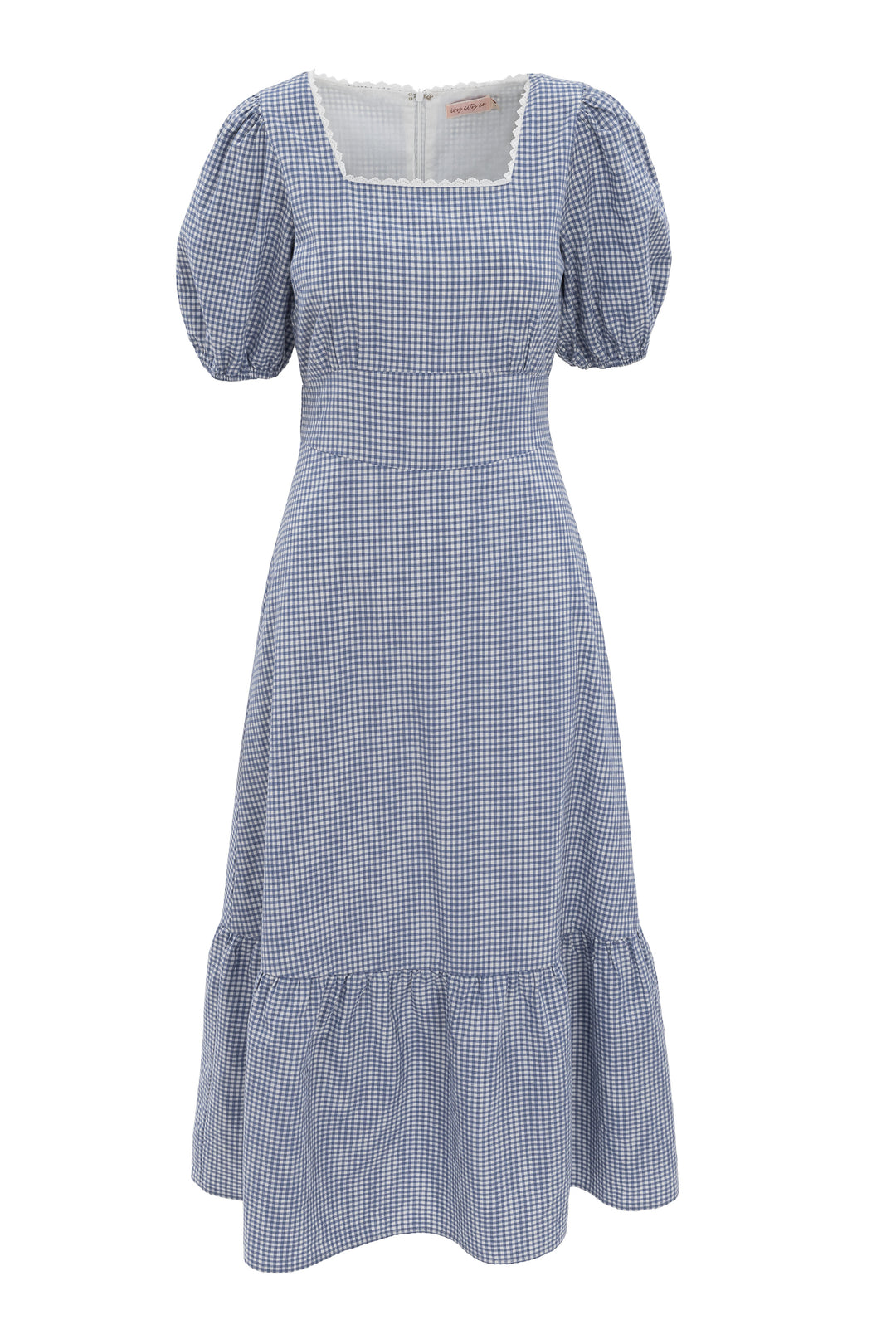 Hannah Dress in Blue Gingham