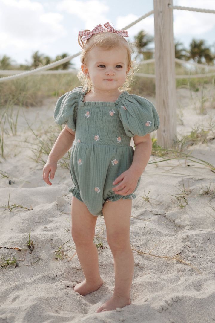 Baby Serendipity Romper in Blue Floral