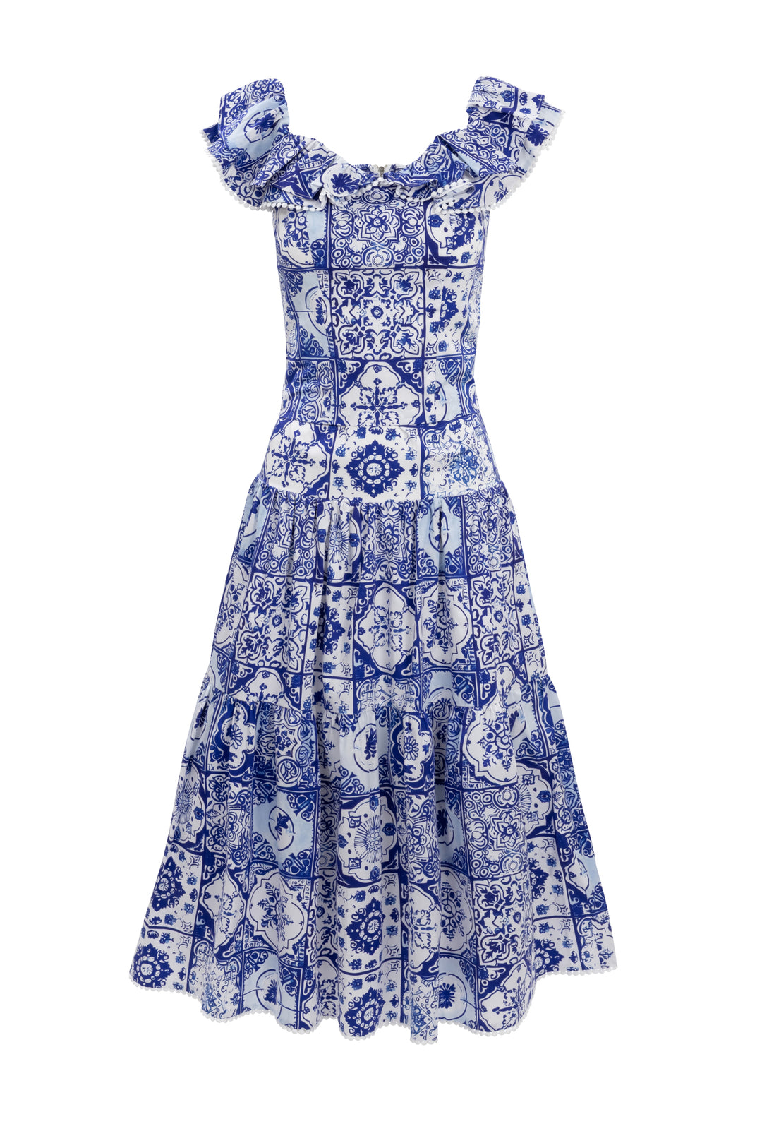 Rosina Skirt in Blue Tile
