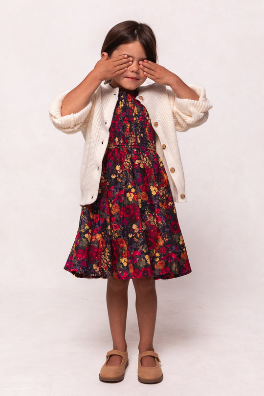Mini Hattie Dress in Night Garden