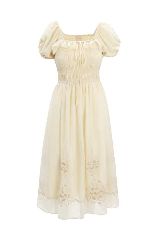 Mae Dress in Metallic Thread