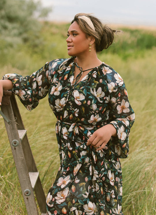 Imogen Dress in Moody Magnolia