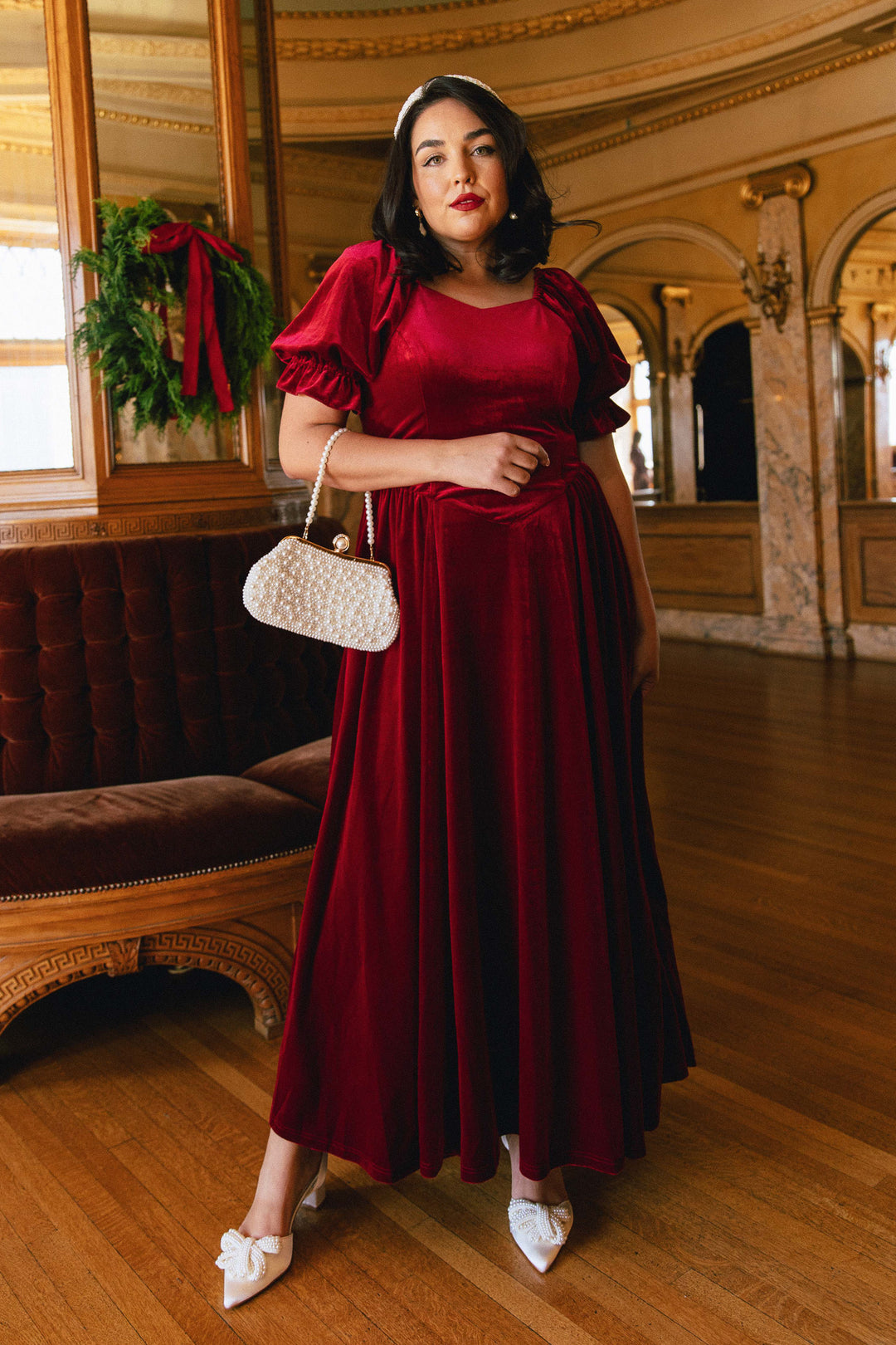 Enamored Dress in Red Velvet