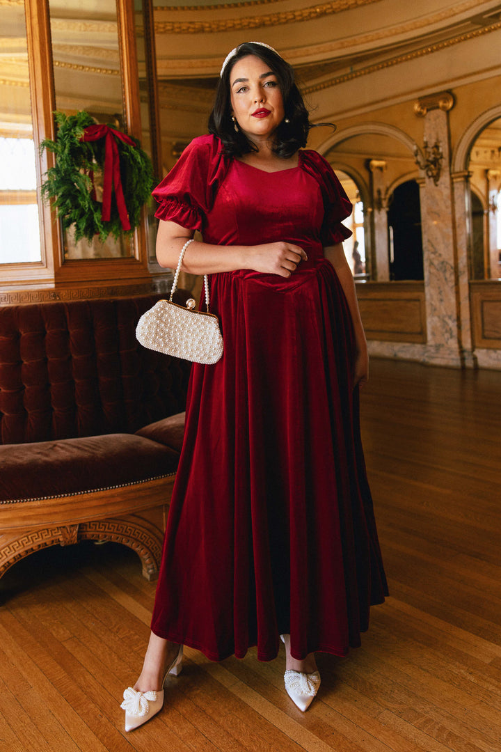 Enamored Dress in Red Velvet