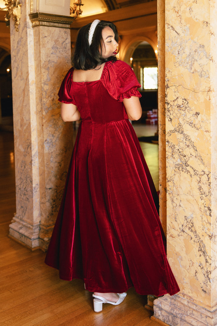 Enamored Dress in Red Velvet