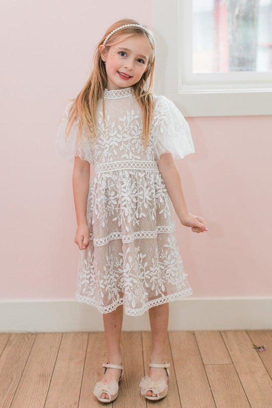 Mini Sicily Dress with Flutter Sleeves