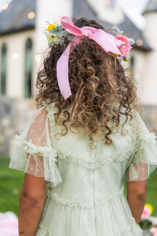 Mini Whimsical Dress in Sage