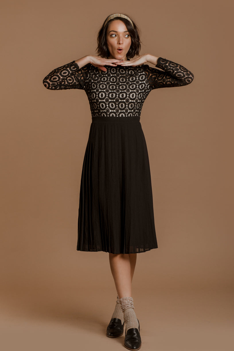 Arabella Lace Dress in Black