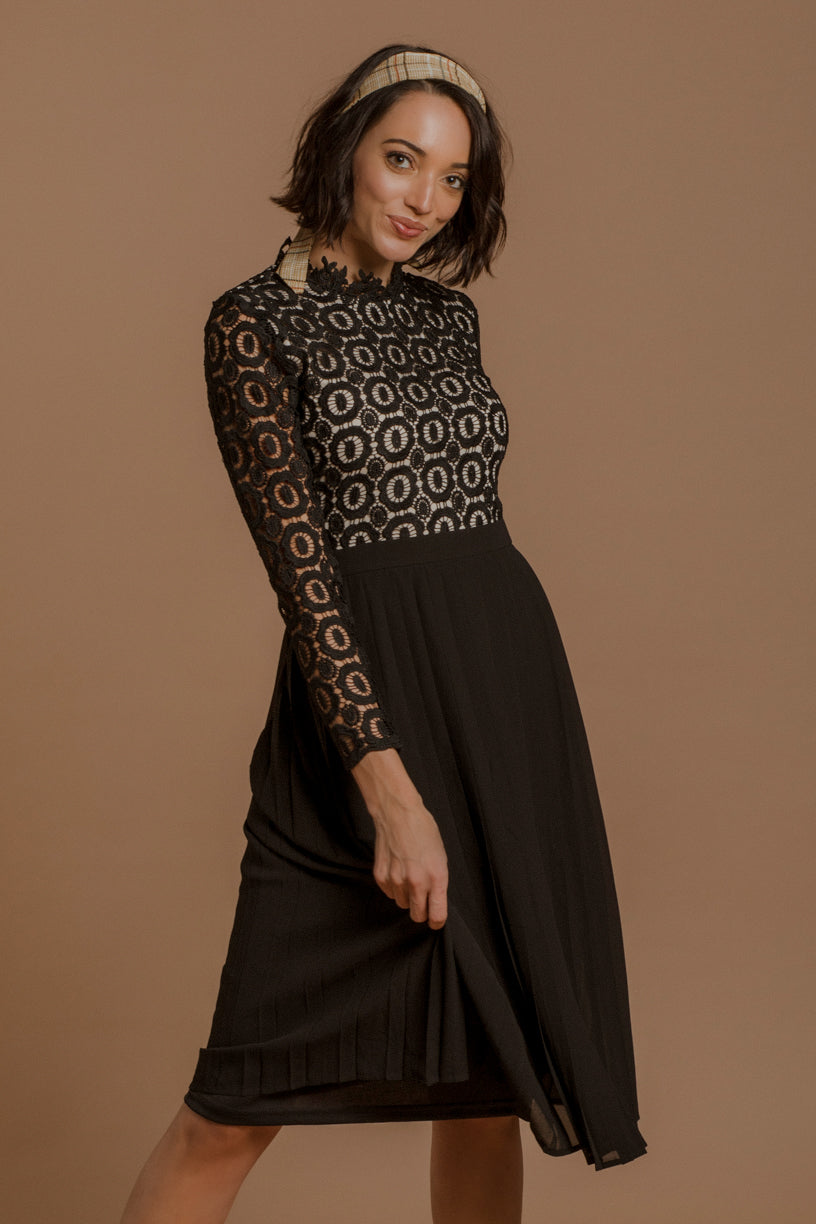 Arabella Lace Dress in Black