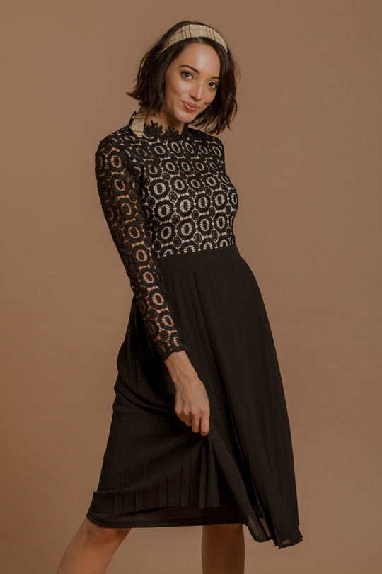 Arabella Lace Dress in Black