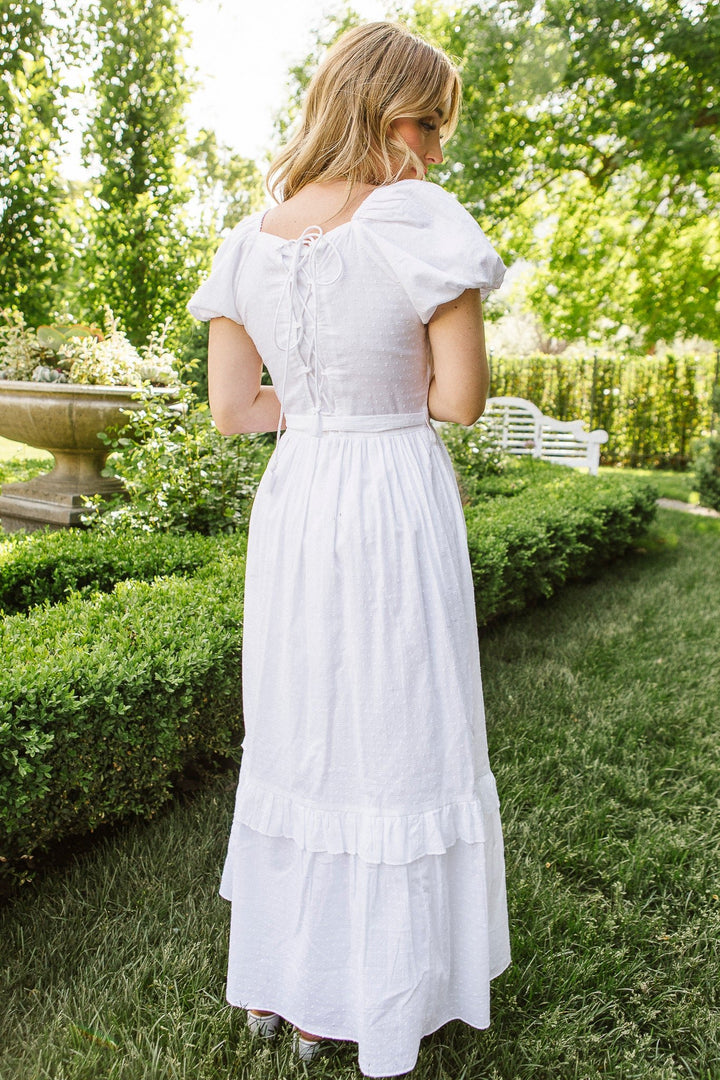 Antoinette Dress in White-Adult