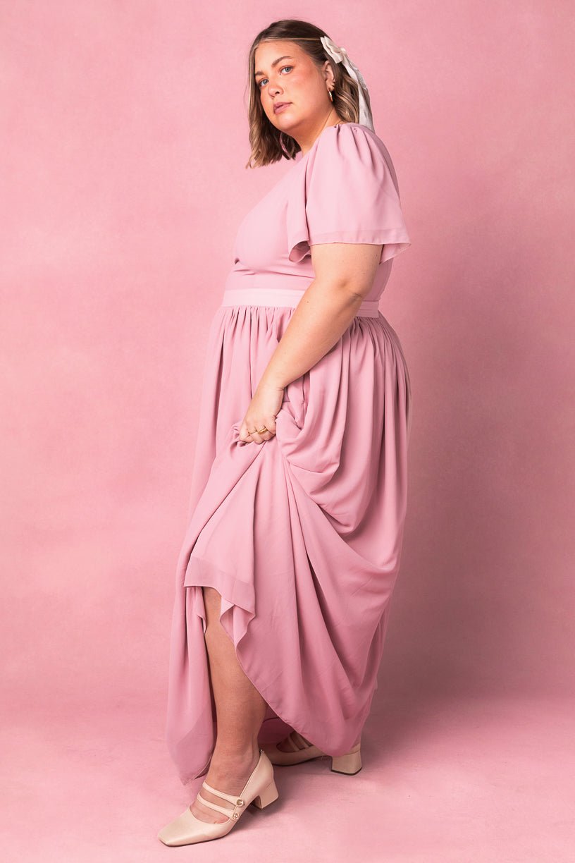 Abbie Dress in Blush-Adult