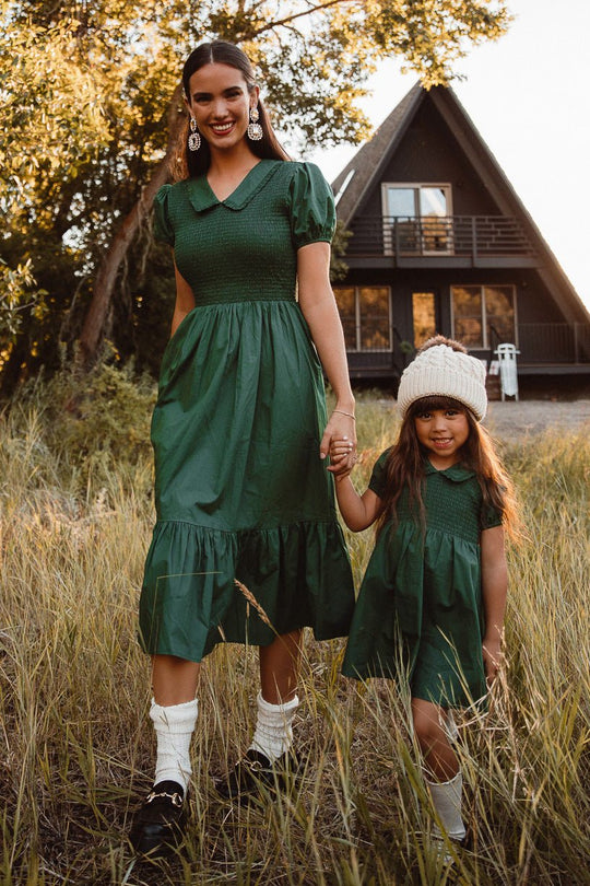 Mini Addie Dress in Green - FINAL SALE-Mini