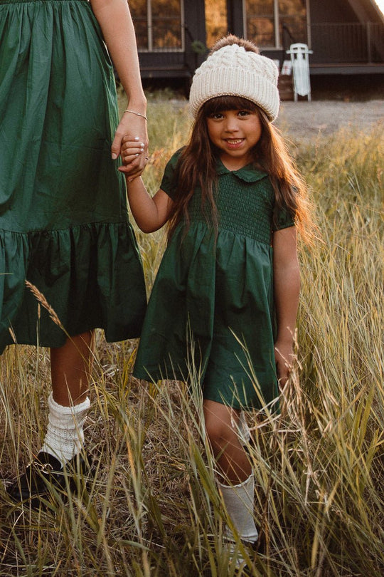 Mini Addie Dress in Green - FINAL SALE-Mini