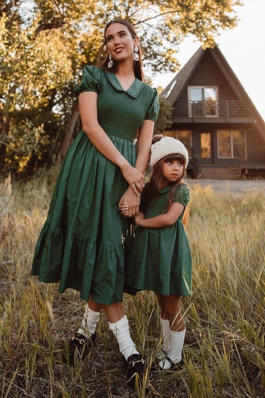 Mini Addie Dress in Green - FINAL SALE-Mini