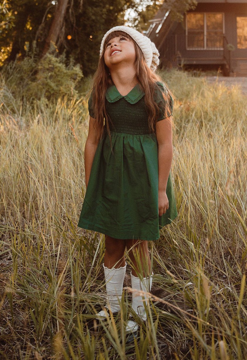 Mini Addie Dress in Green - FINAL SALE-Mini