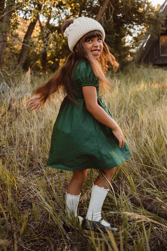 Mini Addie Dress in Green - FINAL SALE-Mini