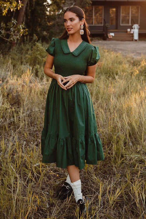 Addie Dress in Green - FINAL SALE