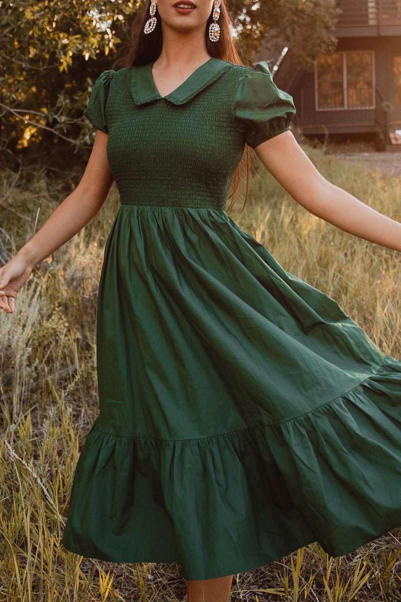 Addie Dress in Green - FINAL SALE-Adult