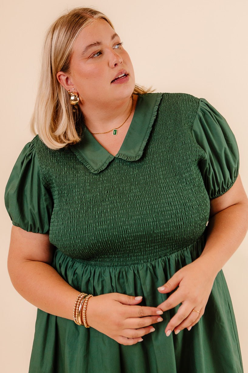 Addie Dress in Green - FINAL SALE-Adult