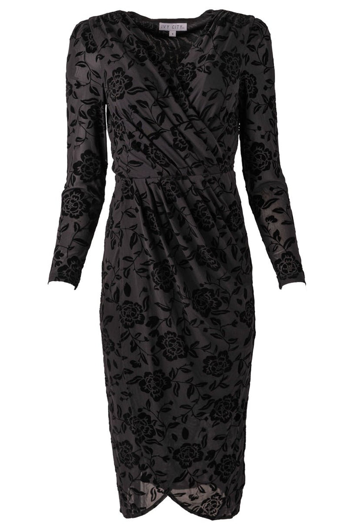 Amaya Burnout Dress in Black - FINAL SALE-Adult