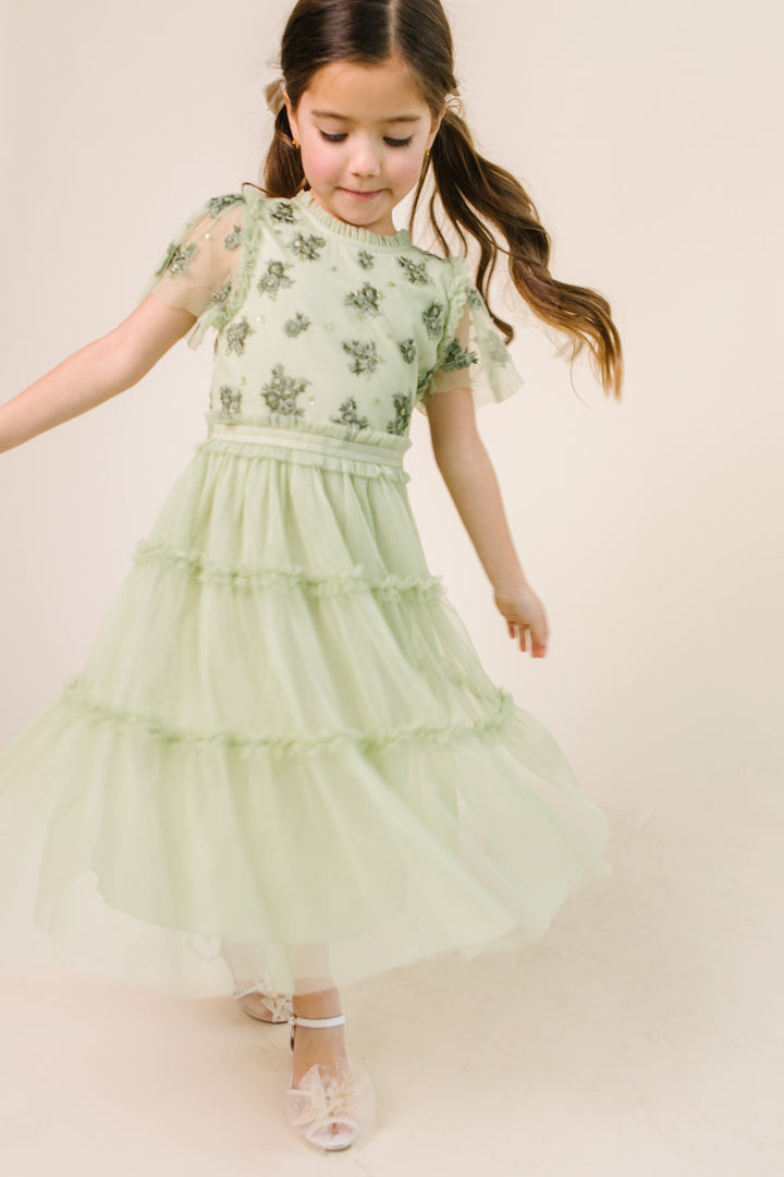 Mini Anastasia Dress in Sage - FINAL SALE