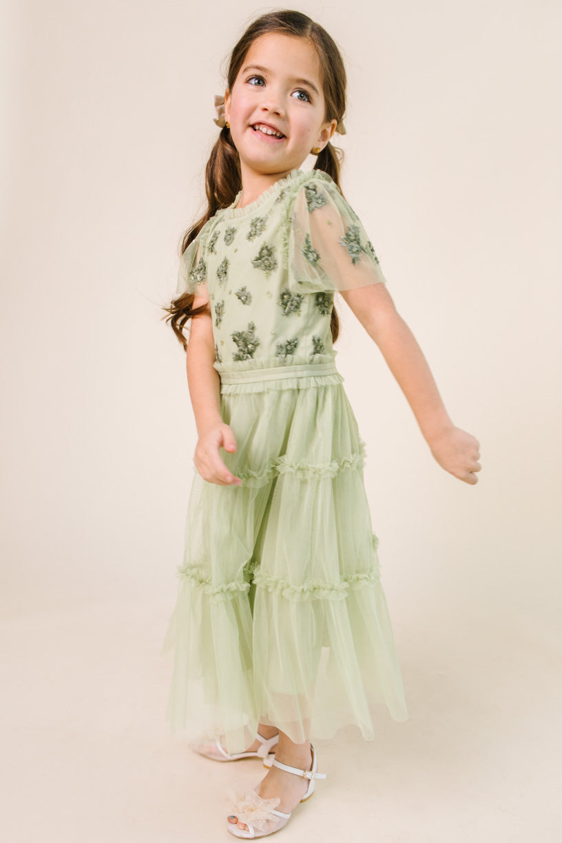 Mini Anastasia Dress in Sage - FINAL SALE