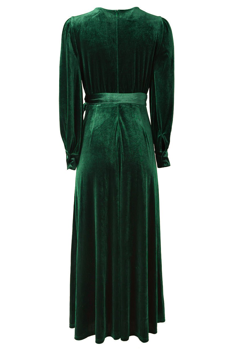 Andie Dress in Emerald Velvet - FINAL SALE-Adult