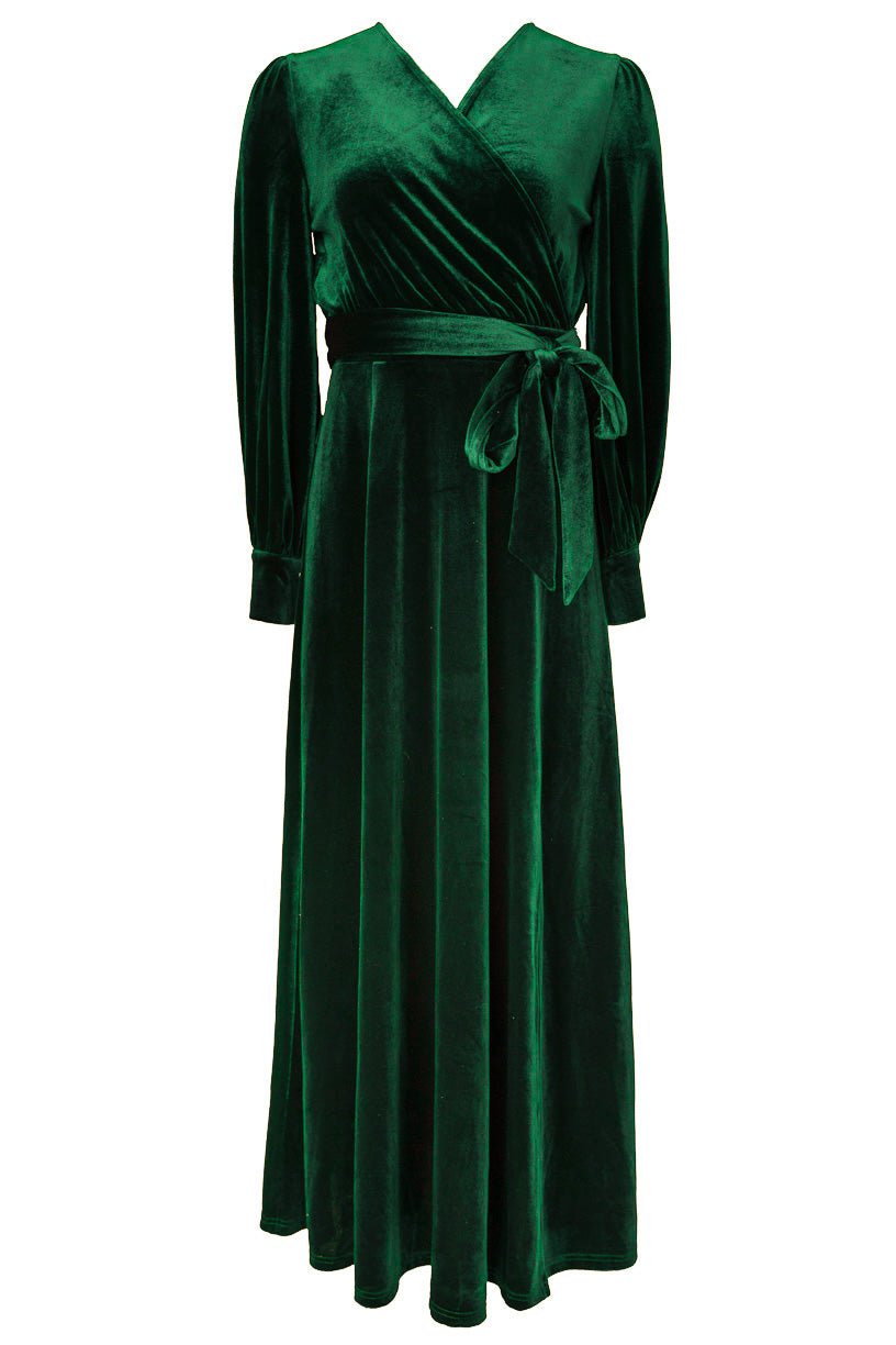 Andie Dress in Emerald Velvet - FINAL SALE-Adult