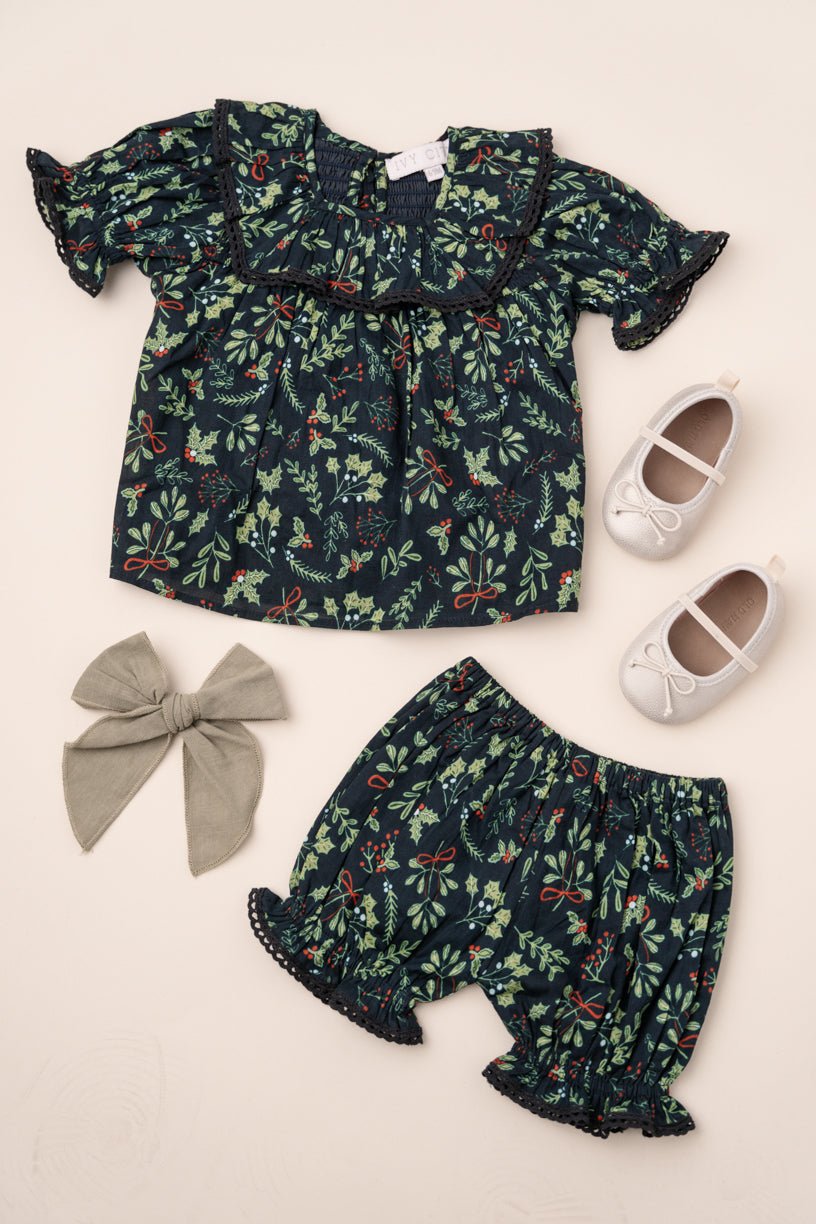 Baby Gracie Dress Set in Holly - FINAL SALE-Baby