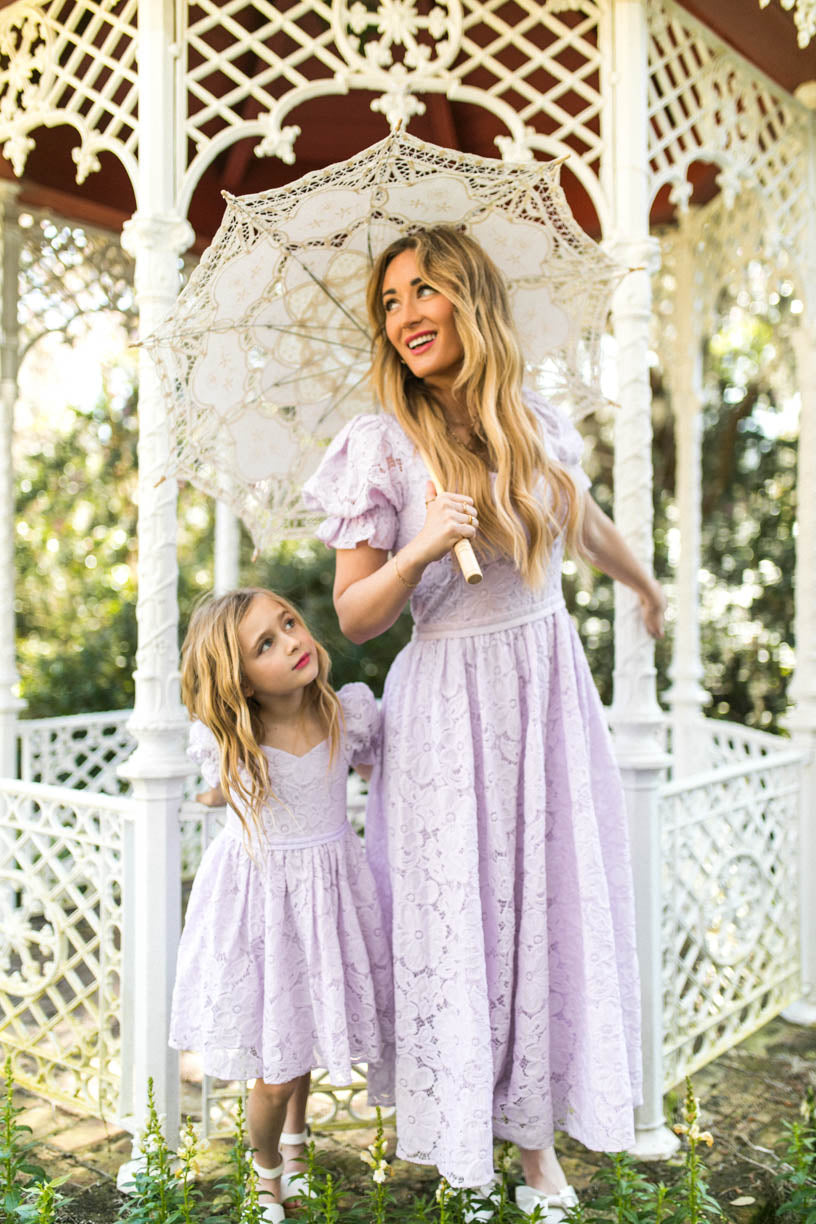 Mini Ballerina Dress in Lilac Lace - FINAL SALE