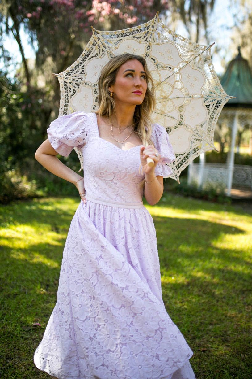 Ballerina Dress in Lilac Lace - FINAL SALE