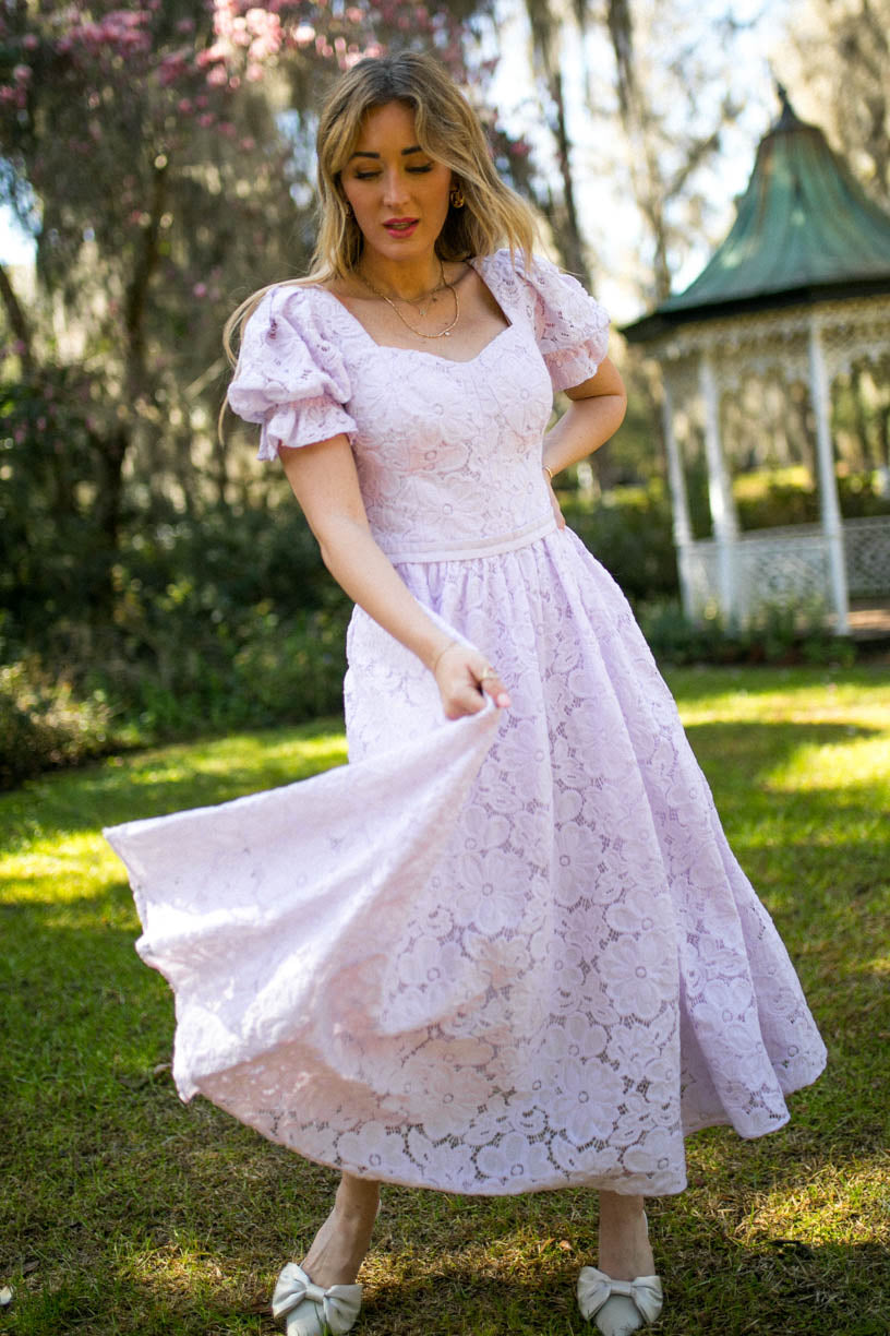 Ballerina Dress in Lilac Lace - FINAL SALE