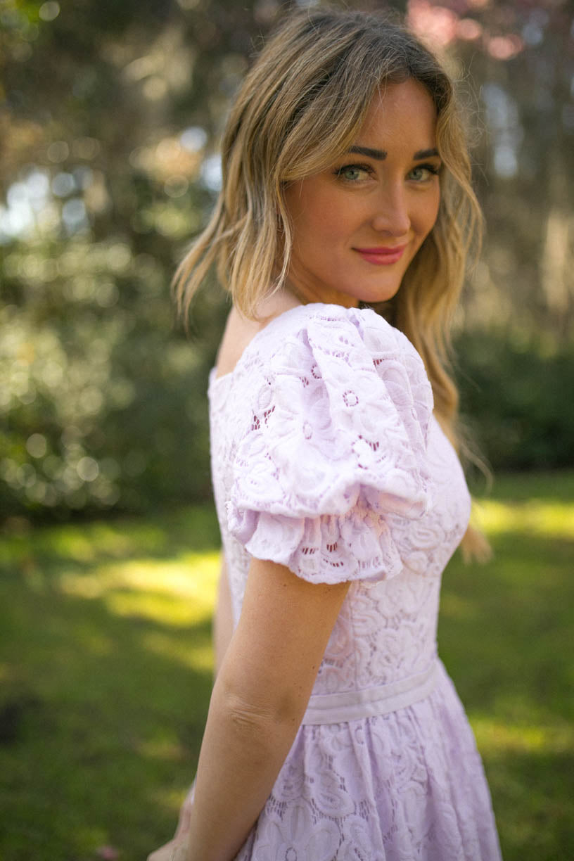 Ballerina Dress in Lilac Lace - FINAL SALE