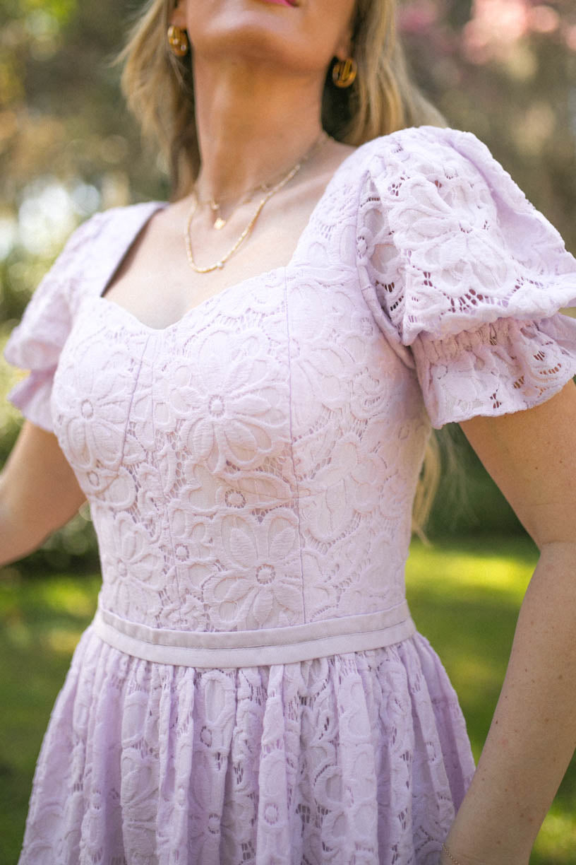 Ballerina Dress in Lilac Lace - FINAL SALE