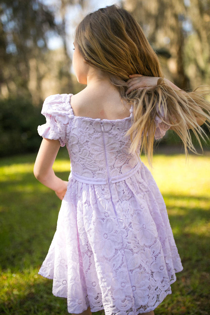 Mini Ballerina Dress in Lilac Lace - FINAL SALE