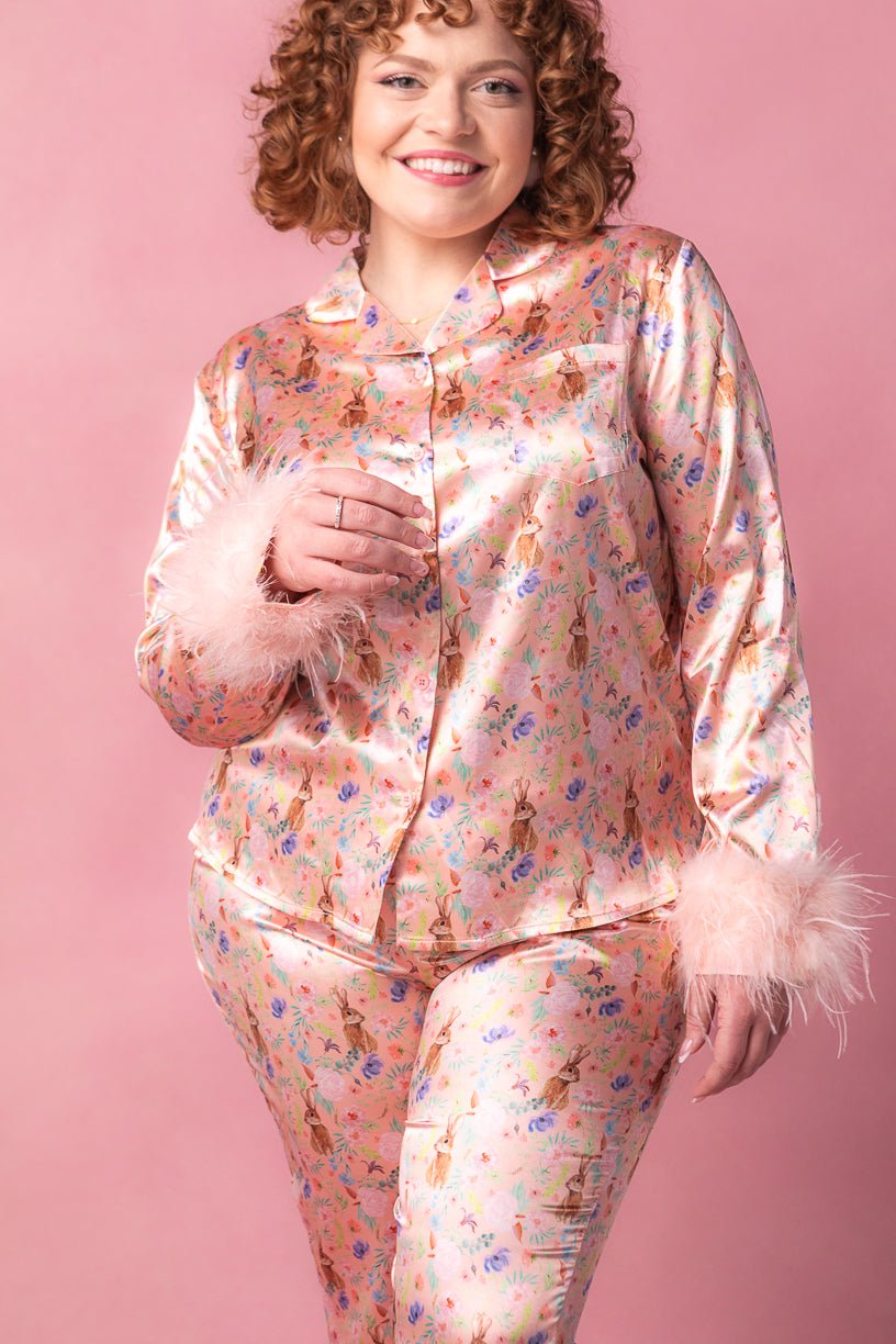Bella Bunny Pajamas with Feathers-Adult