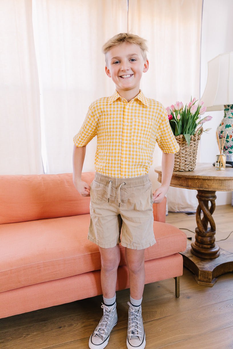 Briar Boys Shirt in Yellow Gingham - FINAL SALE – Ivy City Co