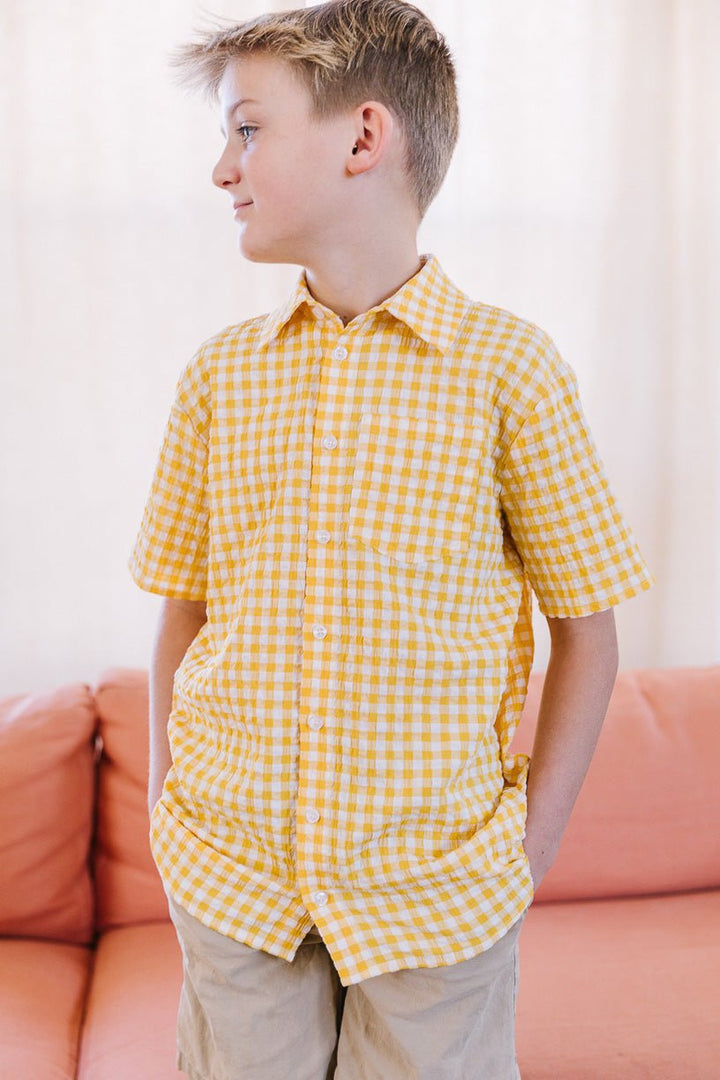 Briar Boys Shirt in Yellow Gingham - FINAL SALE-Mini
